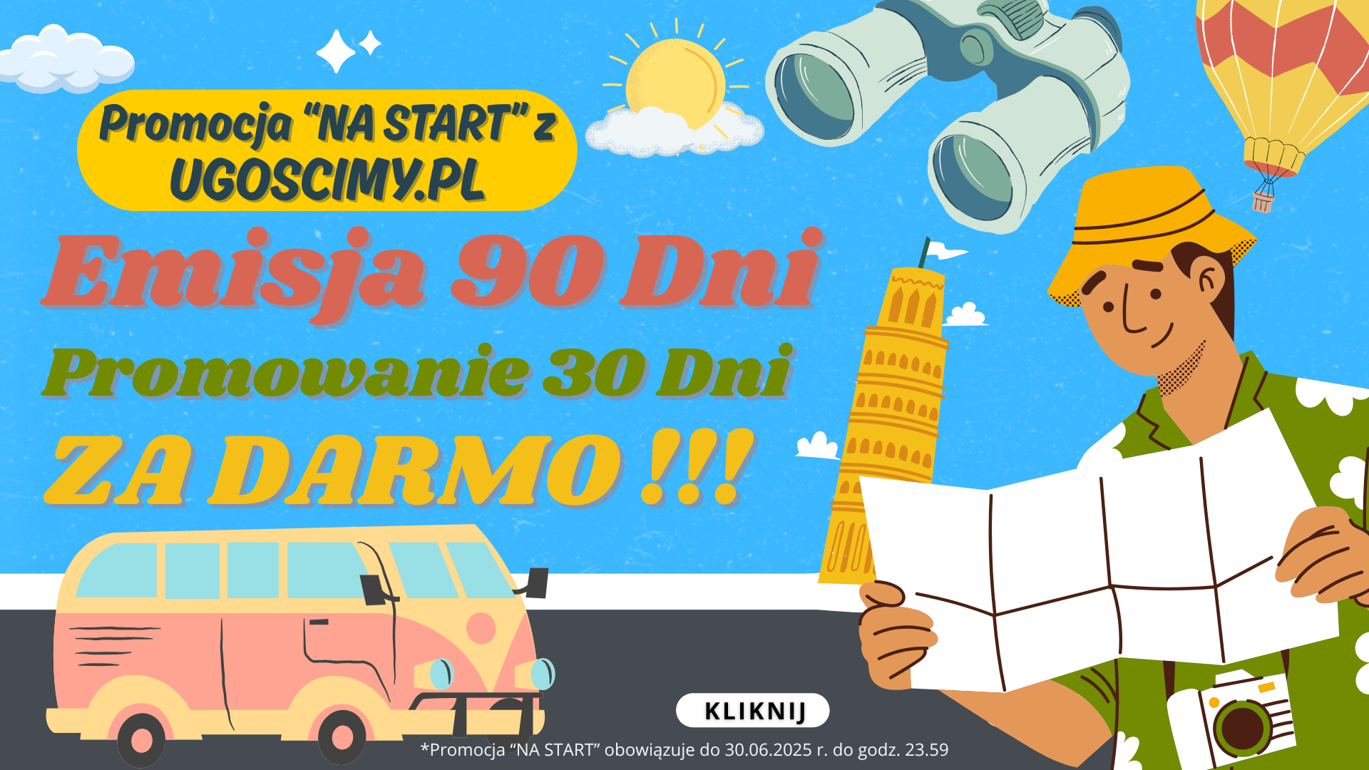 Promocja "NA START" 90 dni emisji + 30 dni Wyróżnienia = ZA FREE